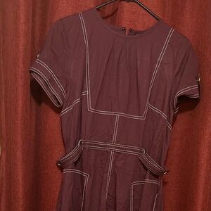 Elegant Burgundy Dress